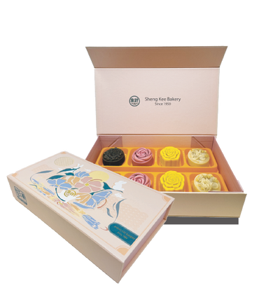 Low Sugar Mooncake Gift Box, assorted sugar-reduced mooncakes, perfect for Mid-Autumn Festival gifting.