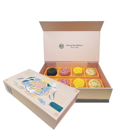 Low Sugar Mooncake Gift Box, assorted sugar-reduced mooncakes, perfect for Mid-Autumn Festival gifting.