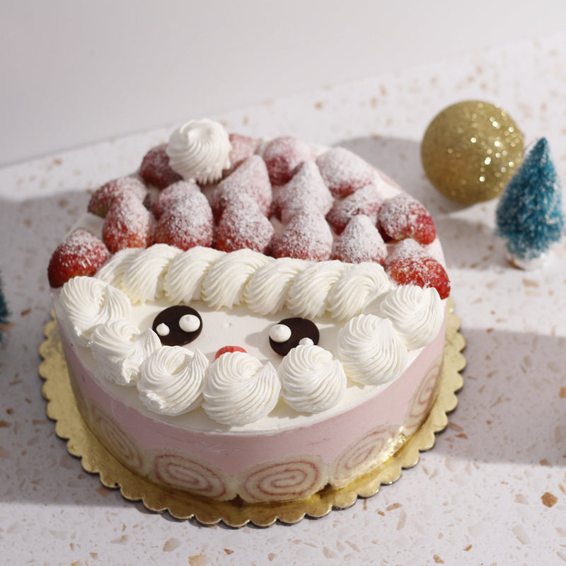 This cake is dressed up like Santa for your celebrations at home!