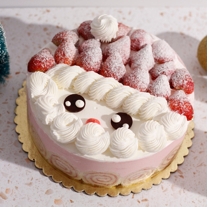 This cake is dressed up like Santa for your celebrations at home!